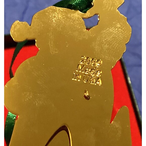 Kennedy Space Center 2009 Santa Shuttle Launch Christmas Ornament Brass Boxed - Picture 9 of 11